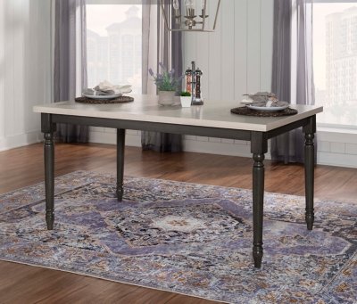 Linon Wesley Dining Table, Dark Gray