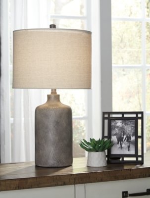 Linus Table Lamp, Antique Black