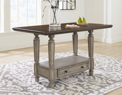 Lodenbay Counter Height Dining Table, Antique Gray, Wood