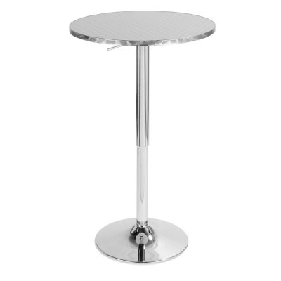 LumiSource Bistro Bar Table , Silver, Metal