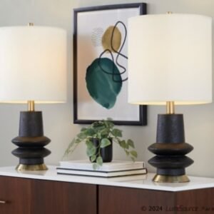 LumiSource Lloyd Table Lamp (Set of 2), Black