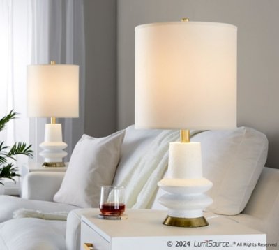 LumiSource Lloyd Table Lamp (Set of 2), White