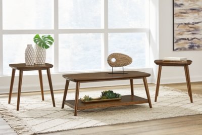 Lyncott Table (Set of 3), Brown