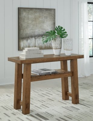 Mackifeld Sofa Table, Warm Brown
