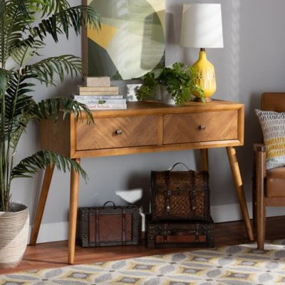 Mae 2-Drawer Console Table, Brown