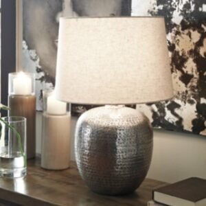 Magalie Table Lamp, Antique Silver Finish