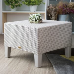 Magnolia Outdoor End Table, White