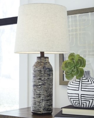 Mahima Table Lamp (Set of 2), Black/White