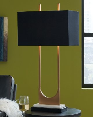 Malana Table Lamp, Brass Finish