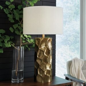 Marshawn Table Lamp, Gold Finish
