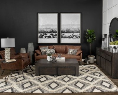 Mercana Pinera Accent Table, Black