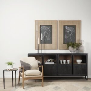 Mercana Timothy Side Table, Ebony