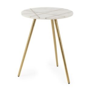 Mercana Vivienne Round Large Accent Table, White