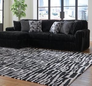 Midnight-Madness 2-Piece Sofa with Chaise, Onyx