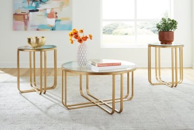 Milloton Table (Set of 3), Gold