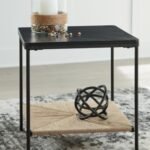 Minrich Accent Table, Black/Natural