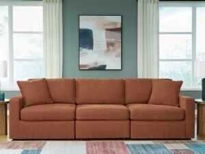 Modmax 3-Piece Modular Performance Fabric Sofa, Spice