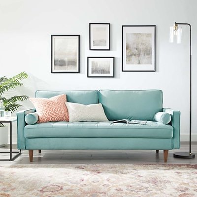 Modway Velour Sofa, Mint