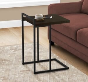 "Monarch Specialties Contemporary 25" High C-Shape Accent Table", Espresso