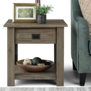 Monroe End Table, Distressed Gray