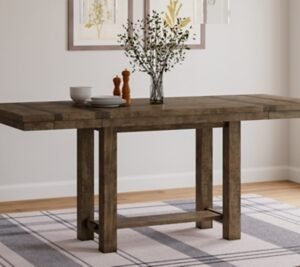 Moriville Counter Height Extendable Dining Table, Grayish Brown, Wood