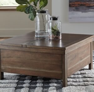 Moriville Lift-Top Coffee Table, Grayish Brown