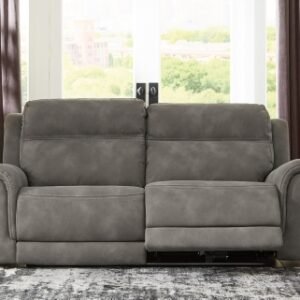 Next-Gen DuraPella Performance Fabric Dual Power Reclining Sofa, Slate