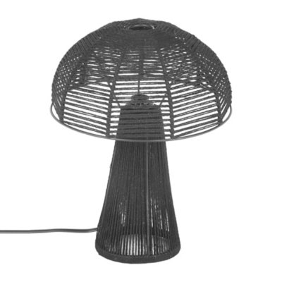Oddy Jute Table Lamp, Black