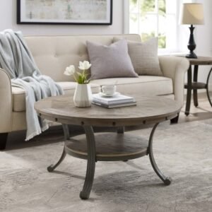 Powel Owens Coffee Table, Pewter Gray