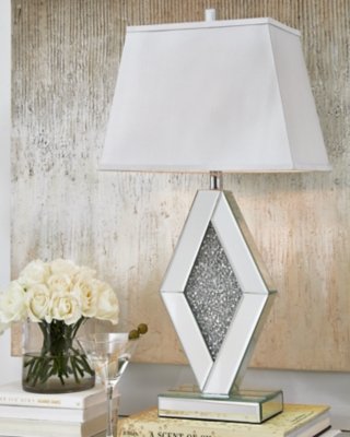 Prunella Table Lamp, Silver Finish