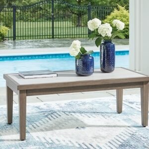 Rainier Ranch Outdoor Coffee Table, Brown/Beige