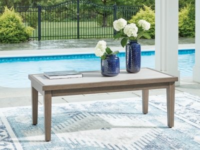 Rainier Ranch Outdoor Coffee Table, Brown/Beige