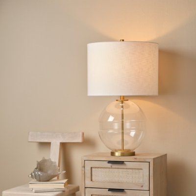 Relaxed Elegance Riley Table Lamp, Antique Brass