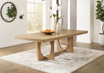 Rencott Dining Extension Table, Light Brown, Wood