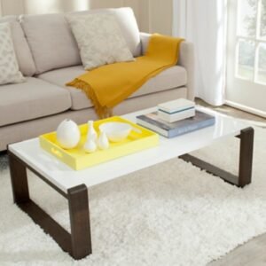 Safavieh Bartholomew Coffee Table, Dark Brown/White