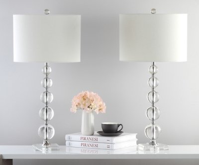 Safavieh Crystal Ball Table Lamp (Set of 2), Transparent