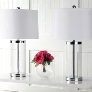 Safavieh Cylinder Table Lamp (Set of 2), Transparent
