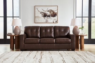 Santorine Leather Sofa Leather, Dark Brown