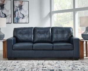 Santorine Leather Sofa Leather, Ocean