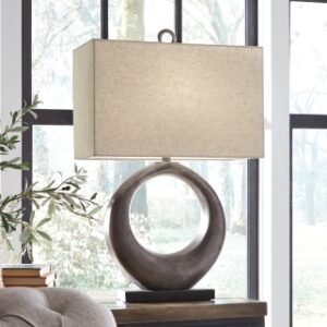 Saria Table Lamp, Antique Silver Finish