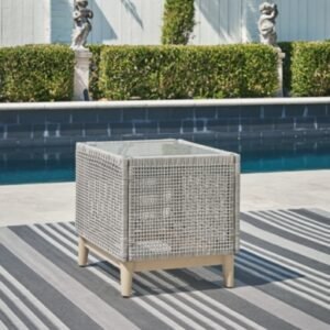 Seton Creek Outdoor End Table, Gray
