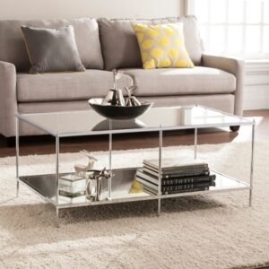 Southern Enterprises Furniture Astorland Cocktail Table, Chrome