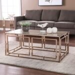Southern Enterprises Furniture Chucksville Cocktail Table, Champagne/Gold