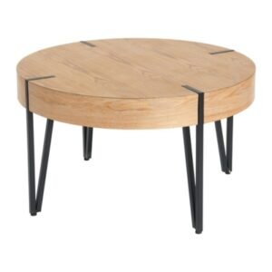 Storied Home Round Coffee Table, Brown