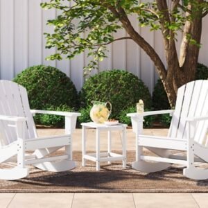 Sundown Treasure 2 Outdoor Chairs with End Table, White