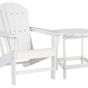 Sundown Treasure Outdoor Chair with End Table, White