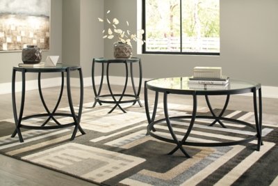 Tarrin Table (Set of 3), Black