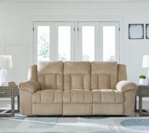 Tip-Off Dual Power Reclining Sofa, Wheat