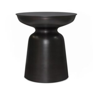Toby Modern Industrial 17 inch Wide Metal Accent Side Table in Antique Copper, Fully Assembled