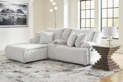 Top Tier Manual Reclining Modular Sofa with Chaise, Alloy